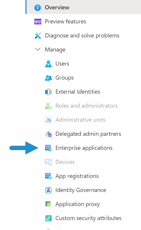 Azure - Enterprise Applications Menu Option 20240812