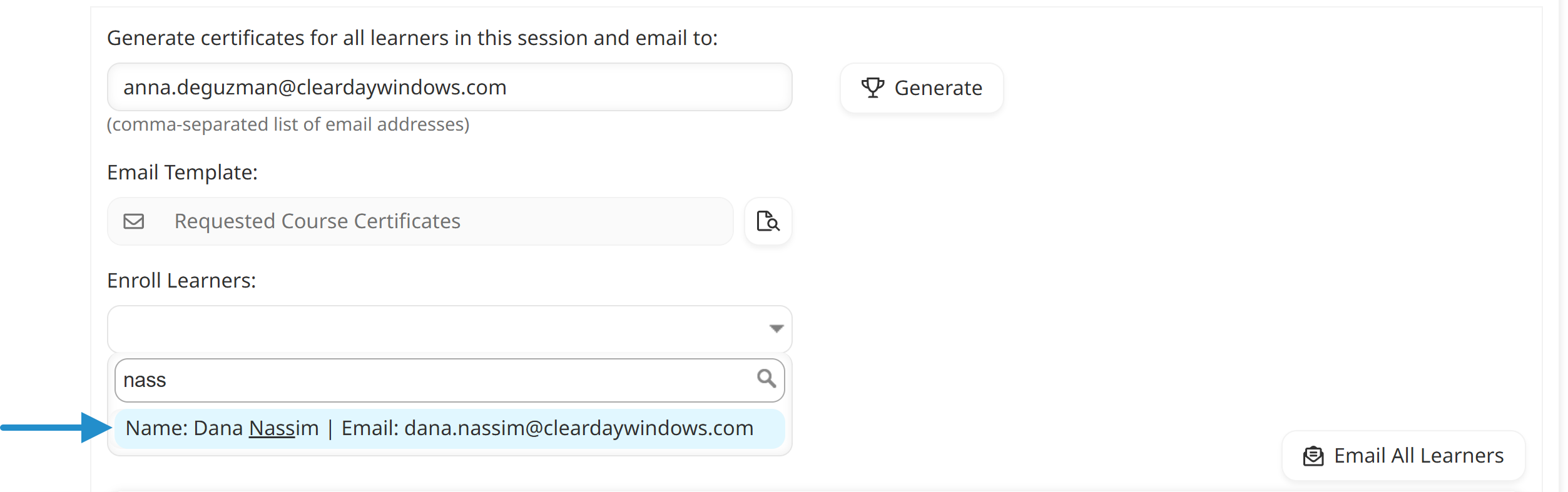 Enroll Learners Search with Name - Labeled 20251104