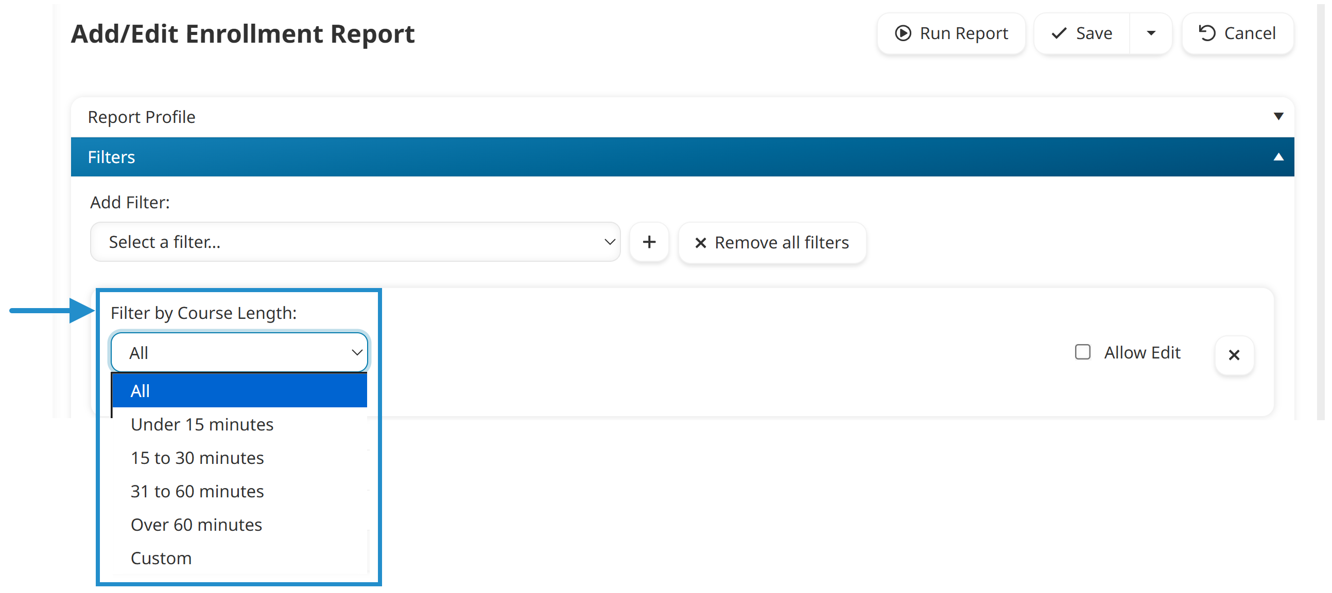 Enrollment Report - Course Length Filter - Labeled 20251125.png