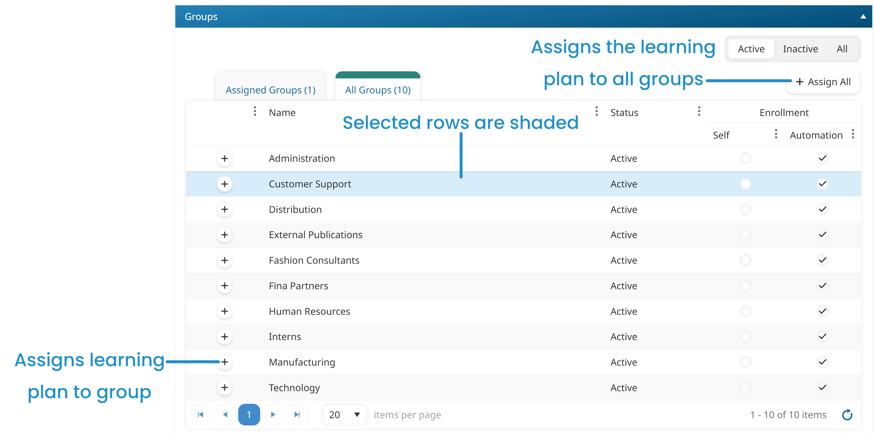 Groups - All Groups - Assigning LP 20241105