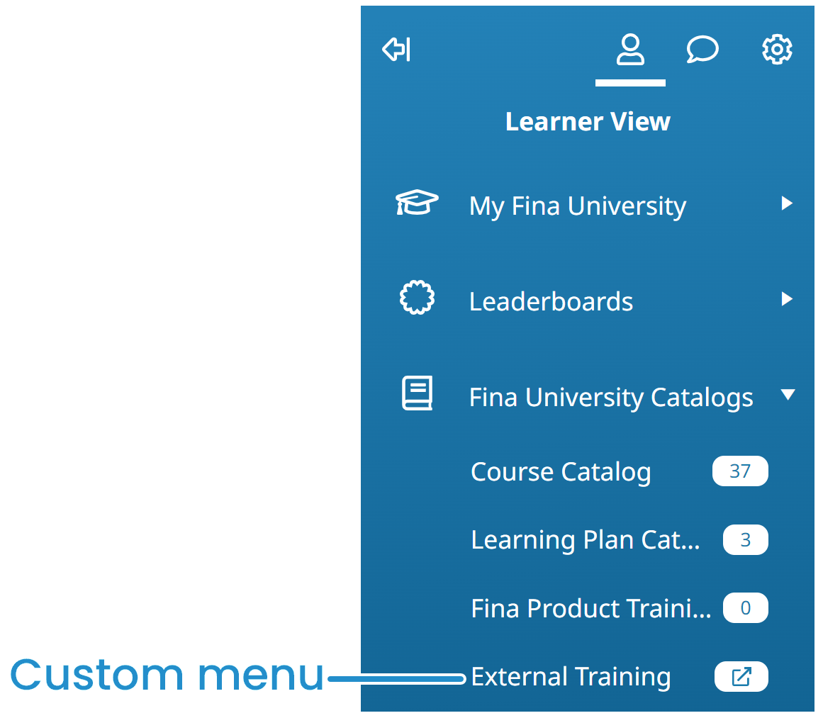 Learner UI - Custom Menu 20230104
