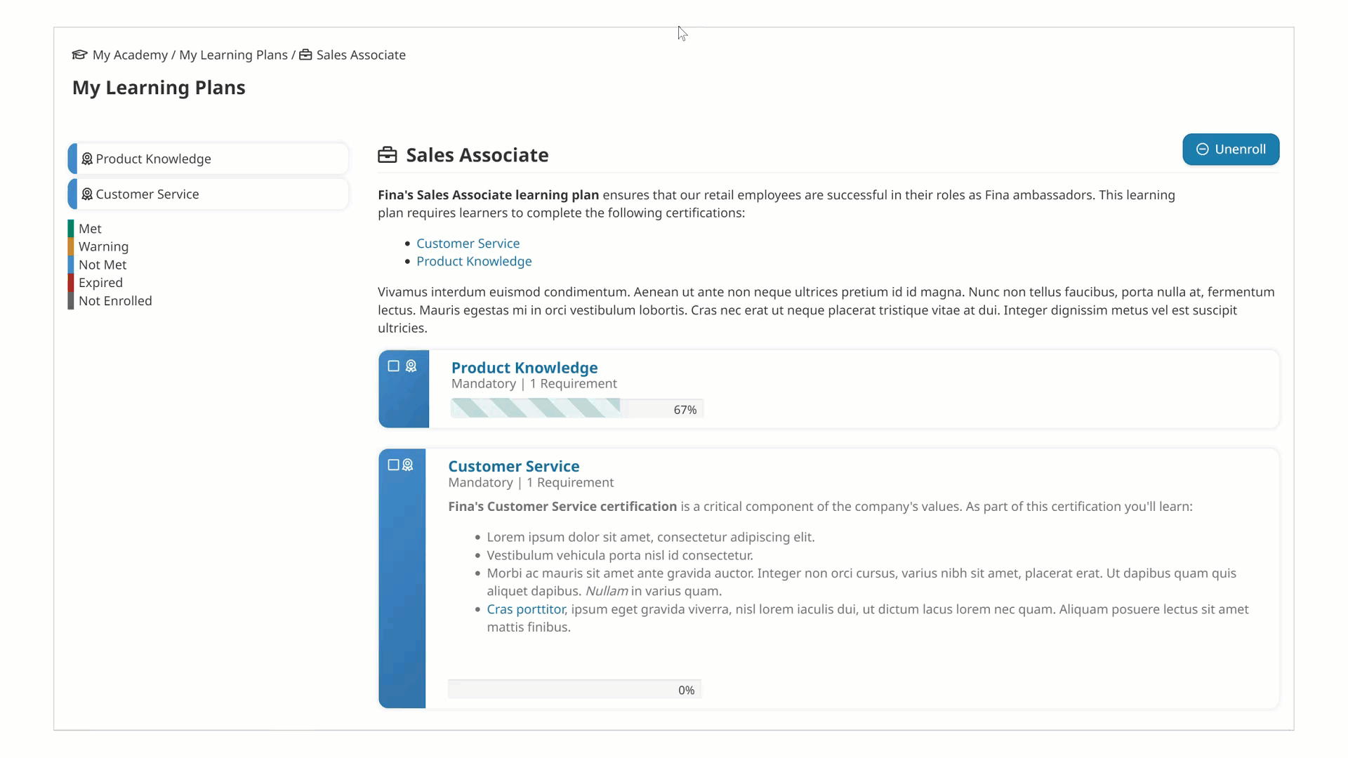 Learner UI - Learning Plan Pages 20240820