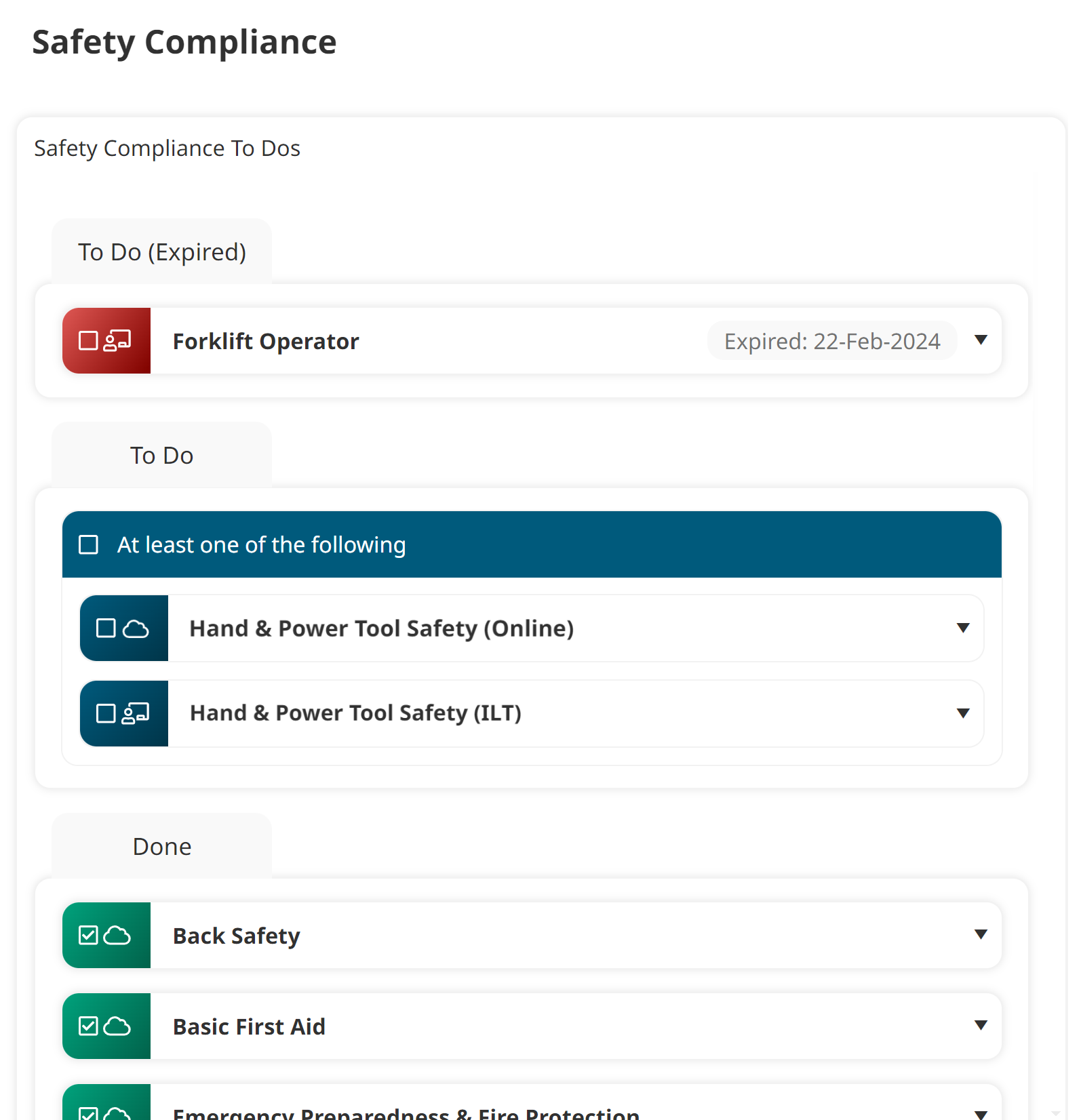 Learner UI - Safety Compliance ToDo - Carla Alvarez 20240401