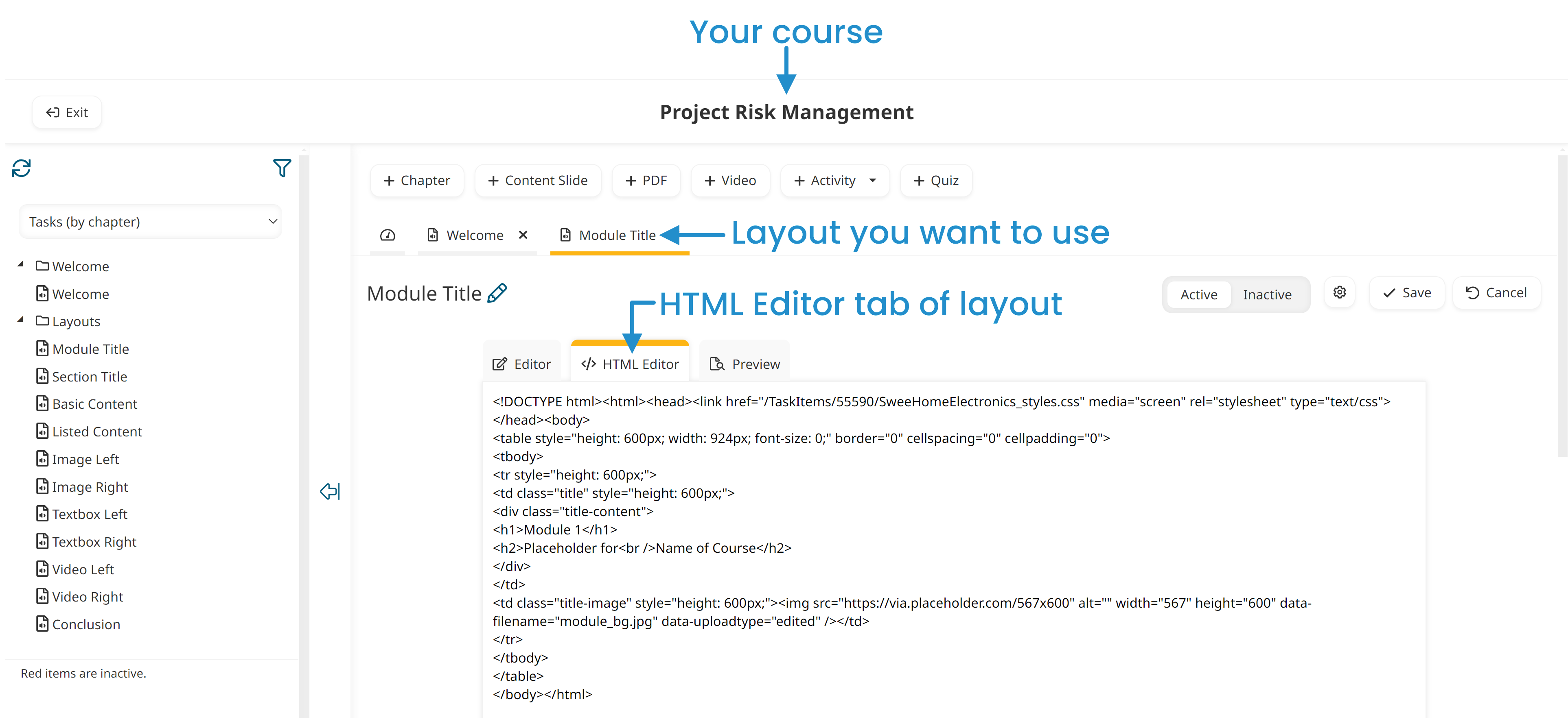 New Slide - Layout HTML Displayed 20240829