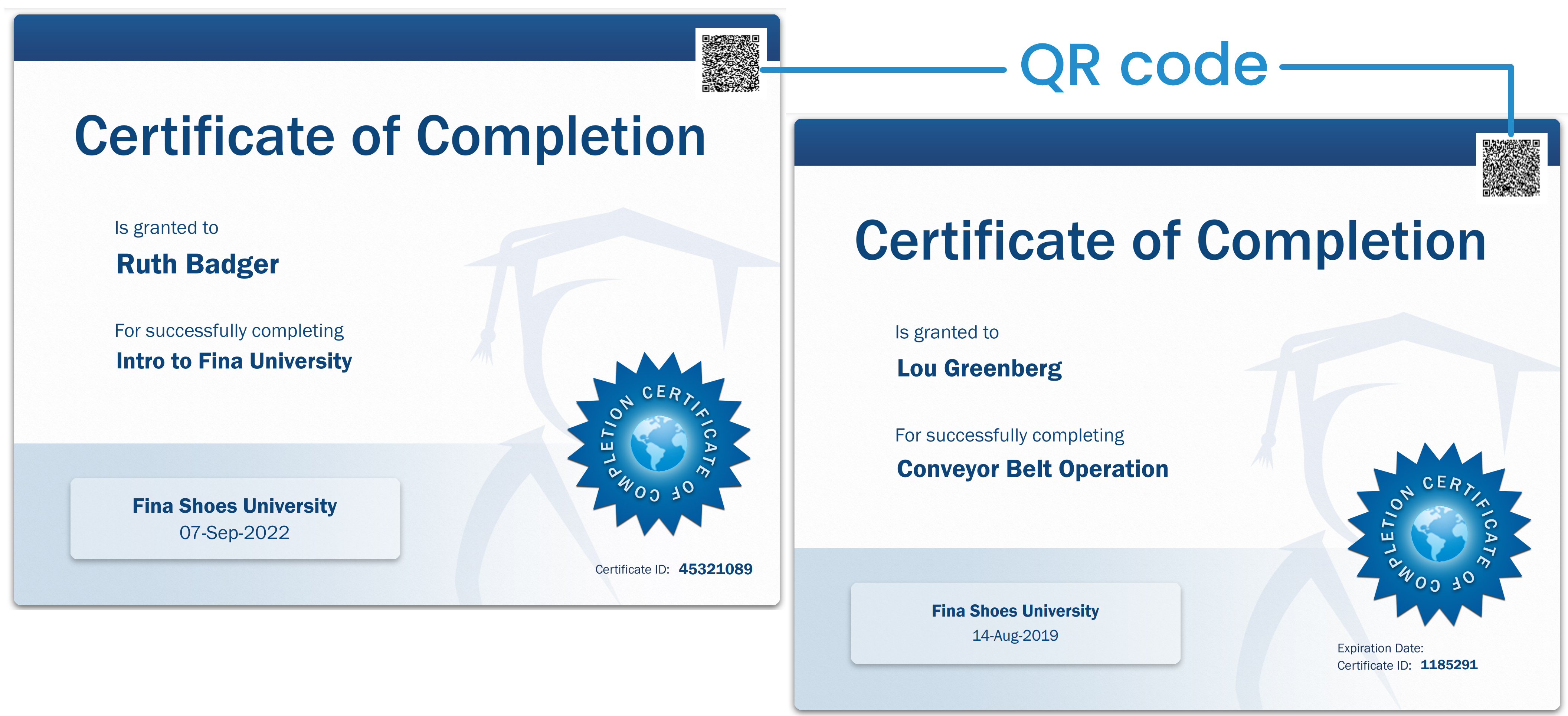 QR Codes on Certificates 20220907