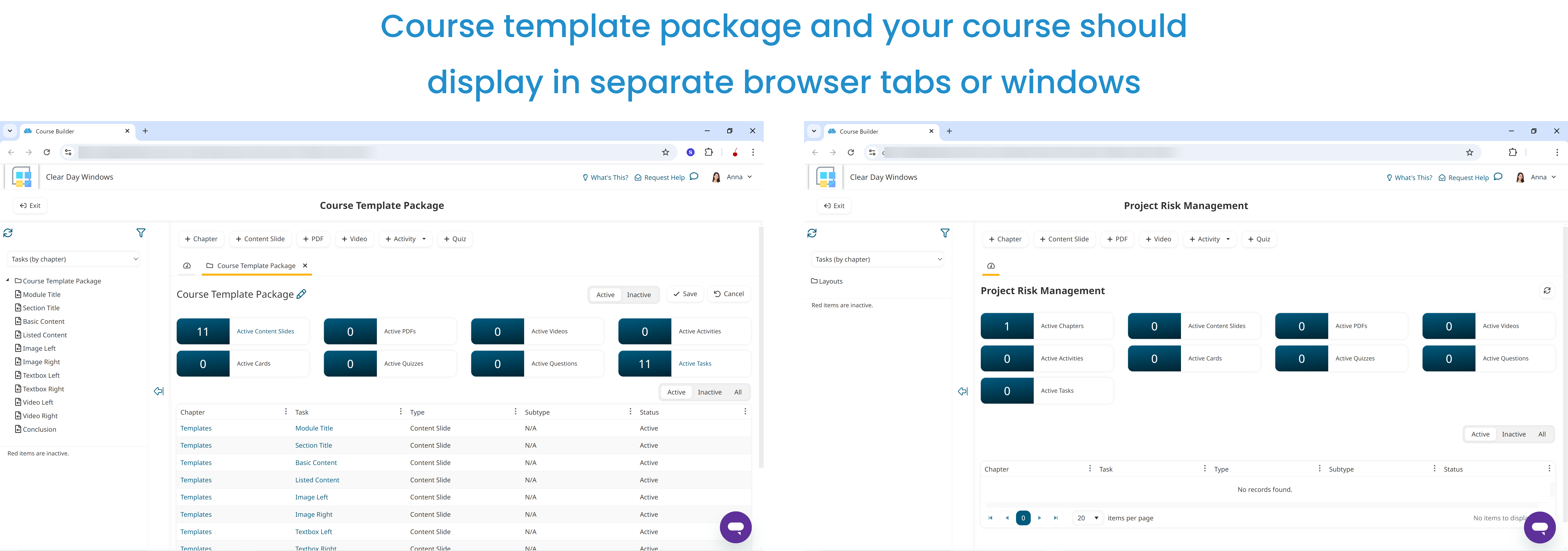 Separate Windows for Template and Course 20240829