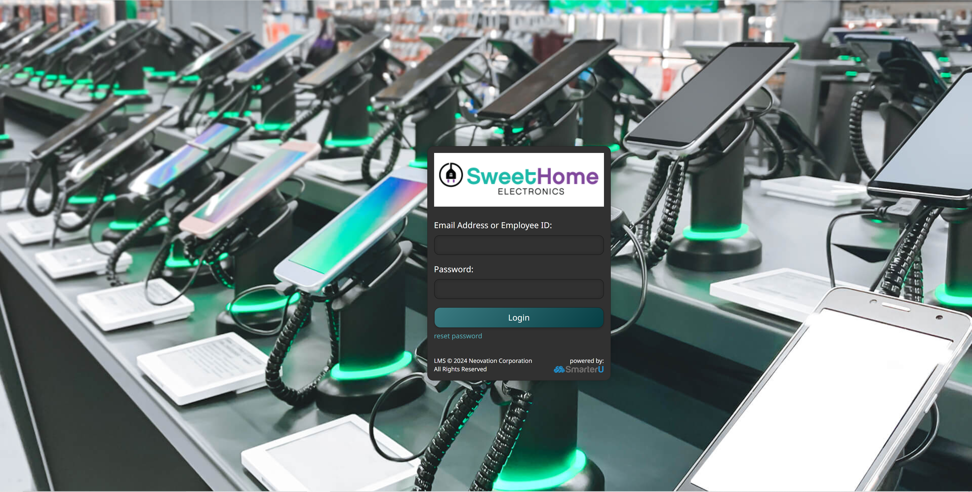 Sweet Home Electronics - Login 20240717