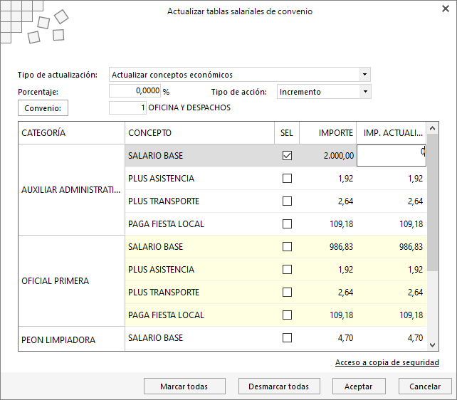 Interfaz de usuario gráfica, Aplicación, Tabla  Descripción generada automáticamente