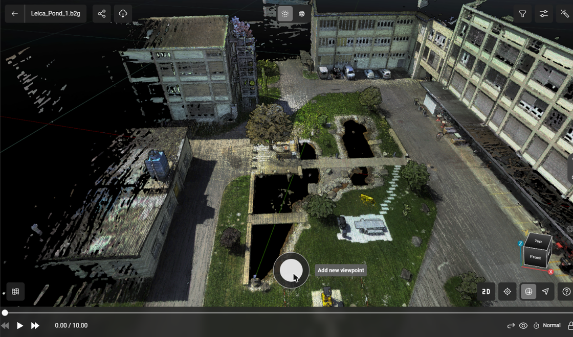 Shutter button with the Add new viewpoint tooltip