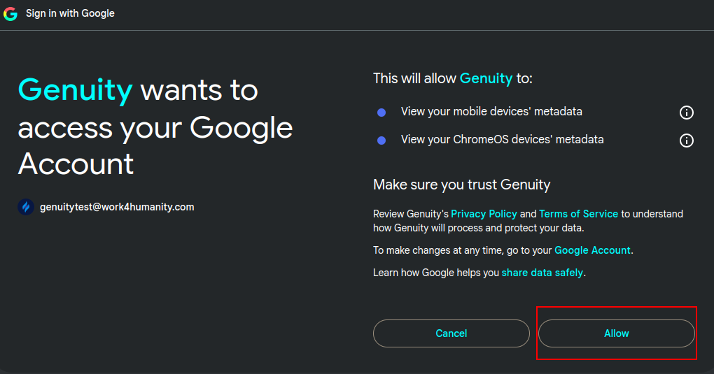 consent screen 2