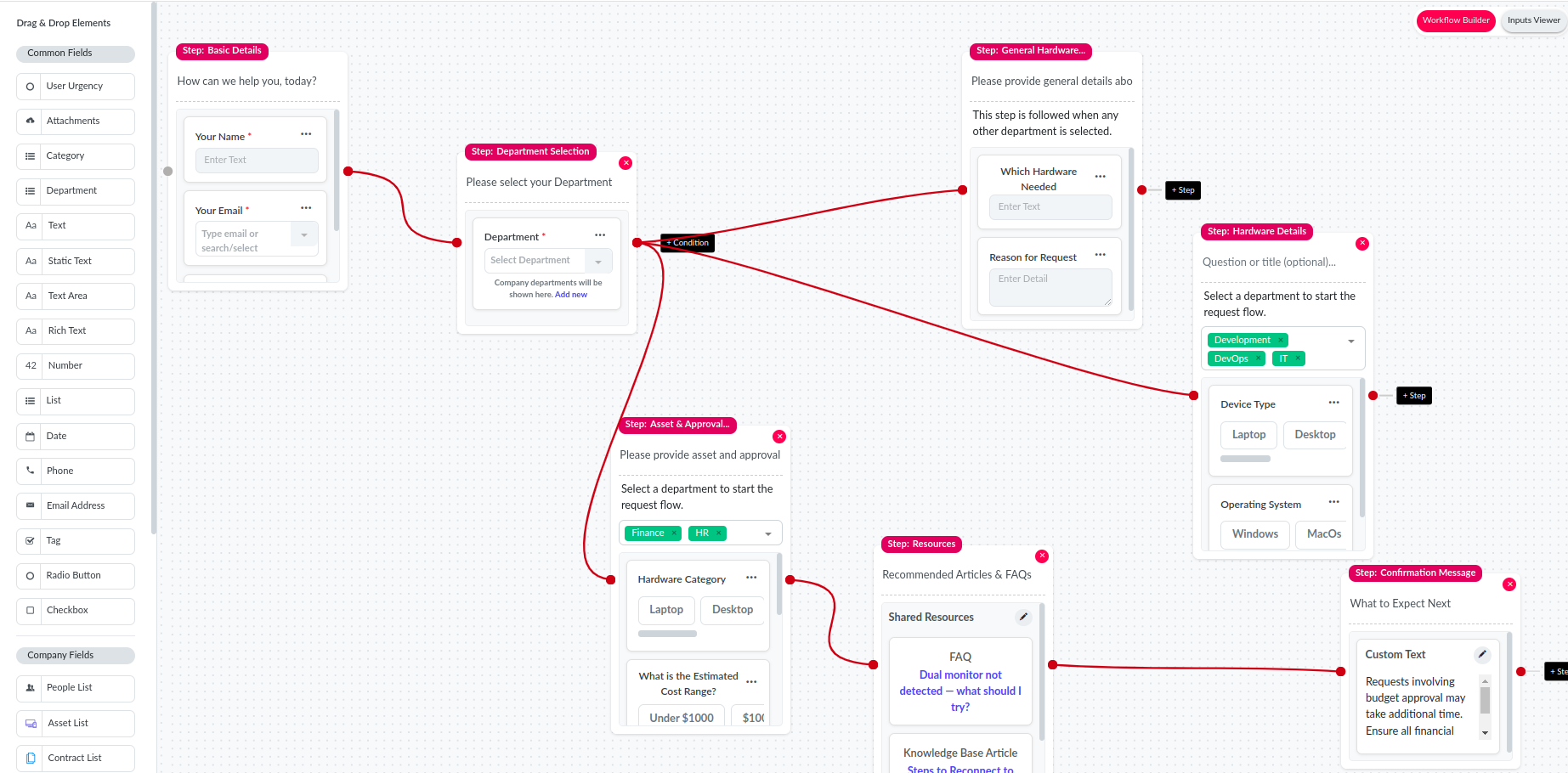 Multi-Step Form Workflow