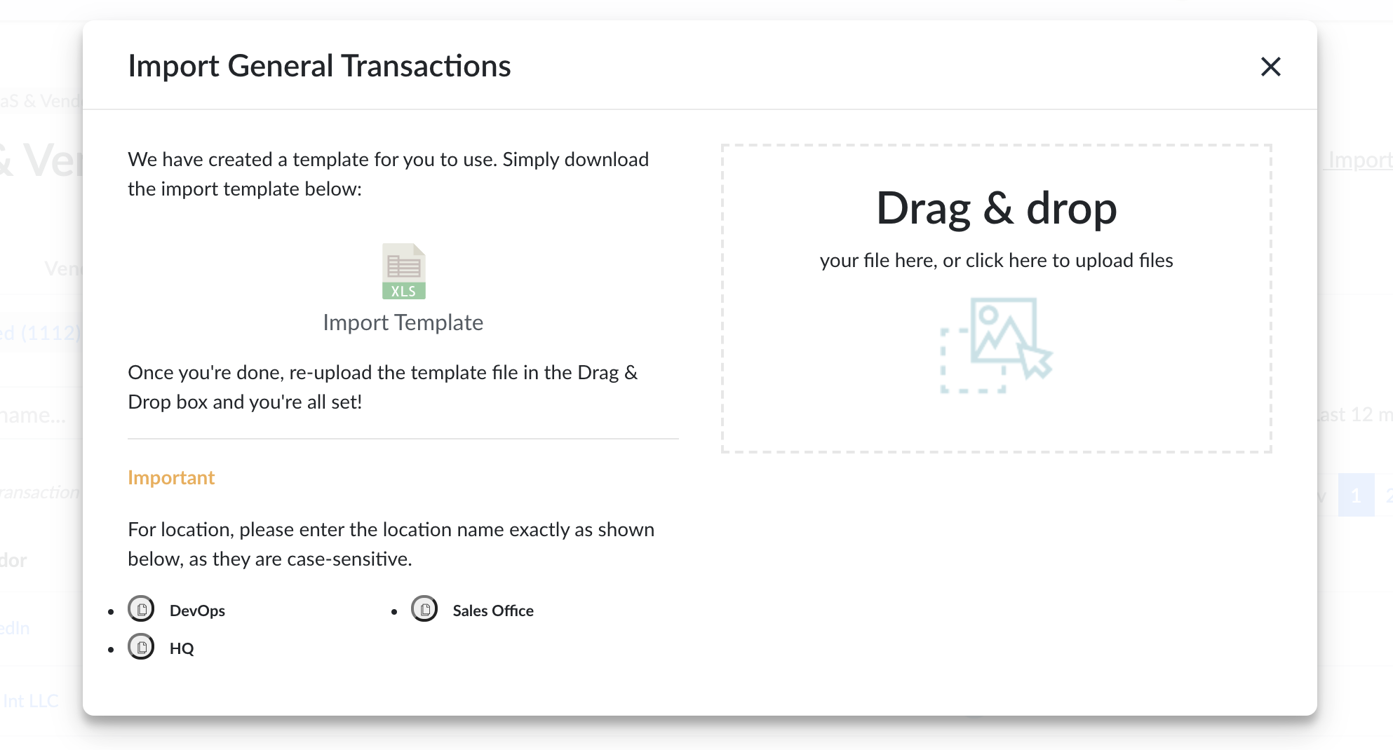 Importing Transactions - SaaS & Vendor Management