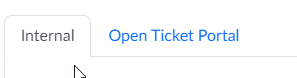 Internal Open Ticket Tabs