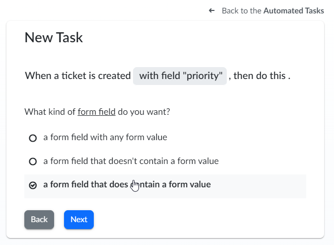 Form Field Contains Value