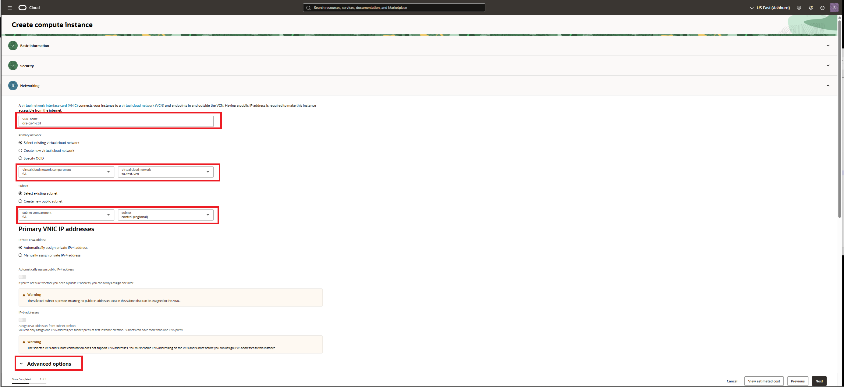 OCI-mkt - Networking