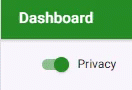 {Web Portal: Privacy Toggle}
