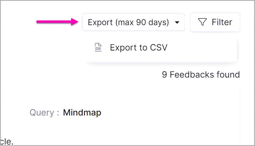 15_Screenshot-Feedback_manager-No_search_feedback-Export_as_CSV