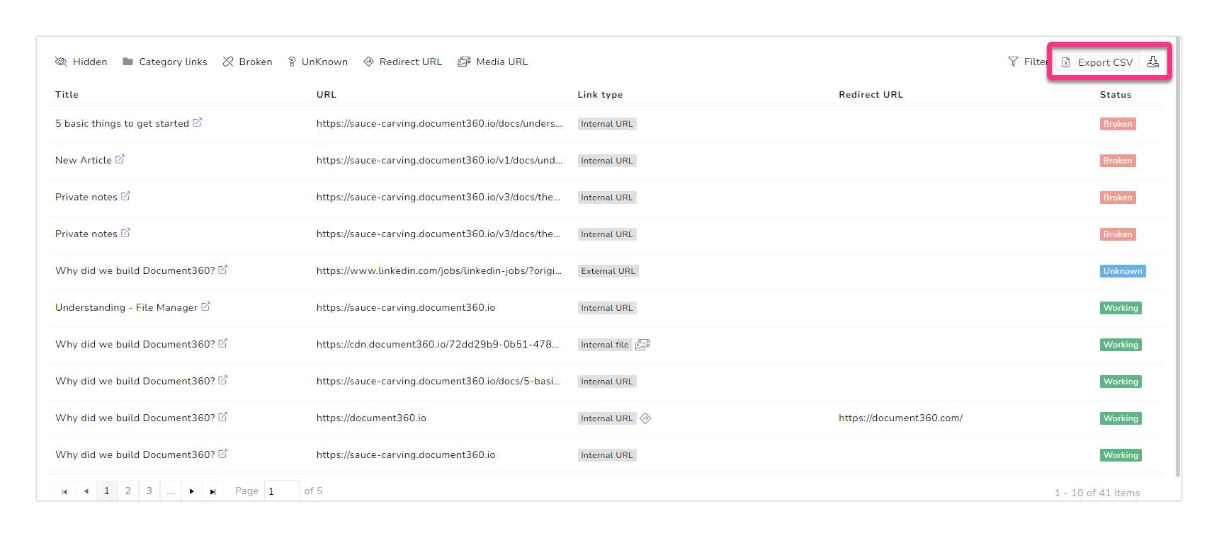 Broken Links Excel