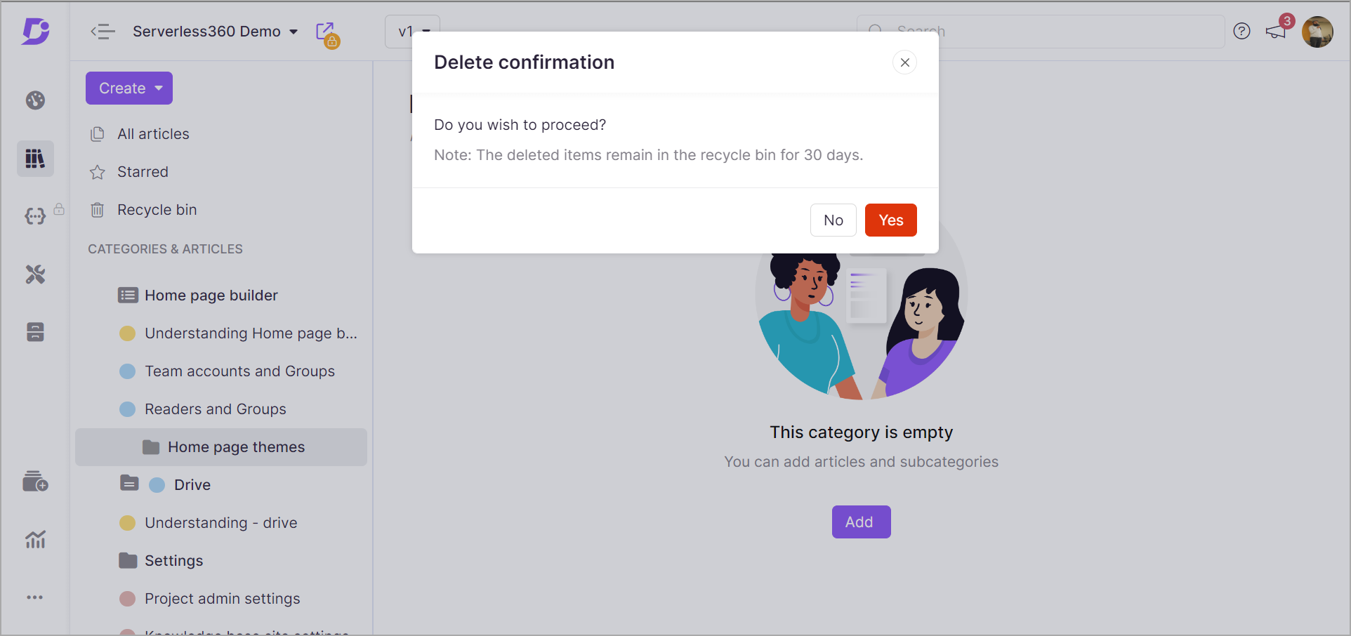 18_Screenshot-Deleting_categories-Delete_confirmation_prompt