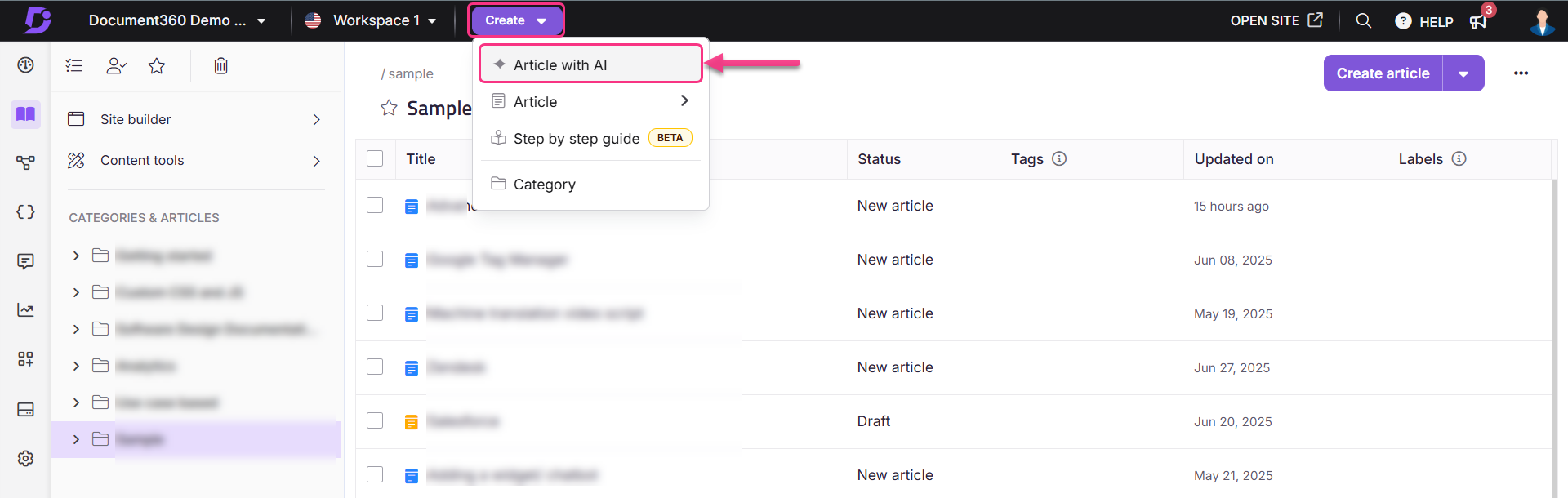 Accessing AI writing agent
