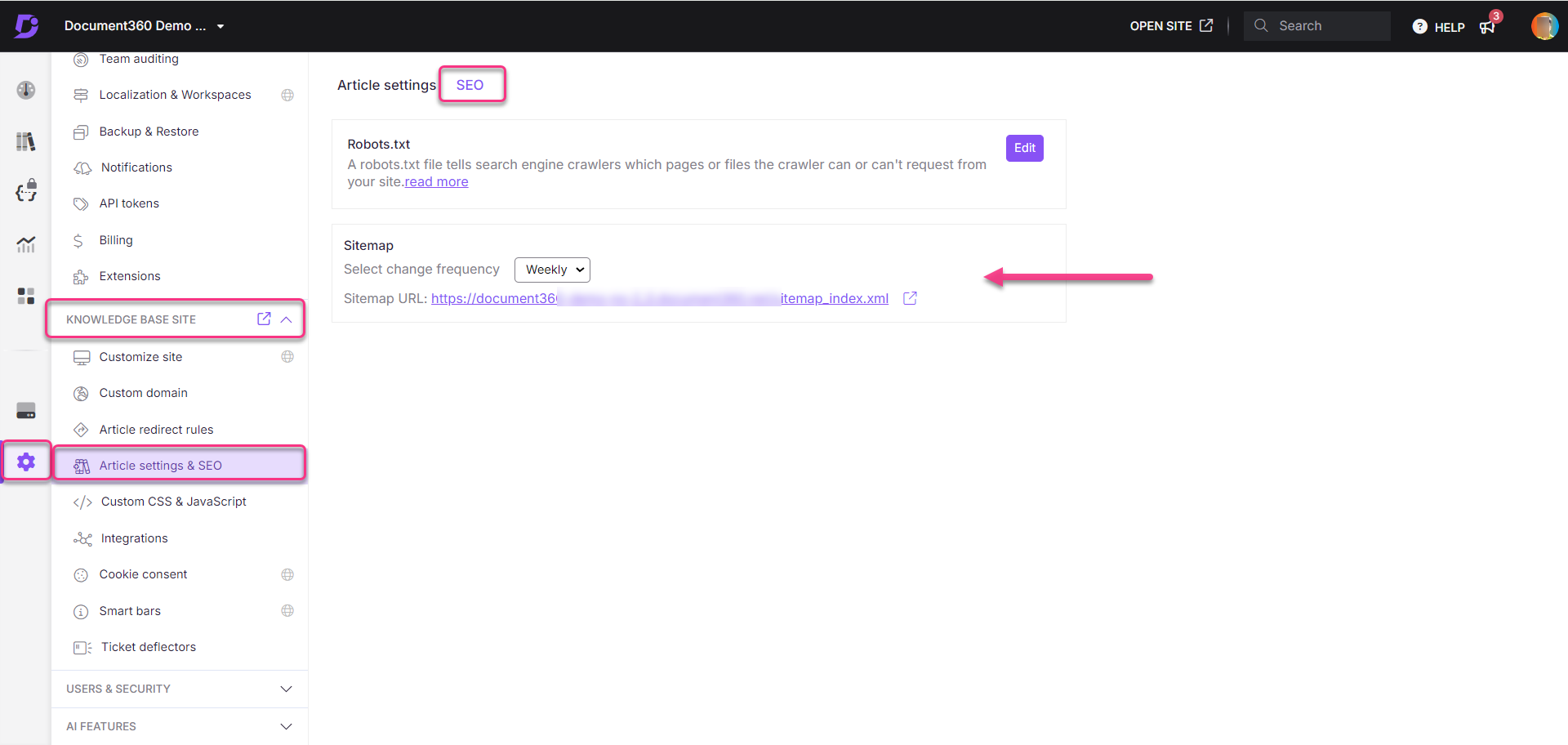 1_Screenshot-Accessing_sitemap_in_Document360