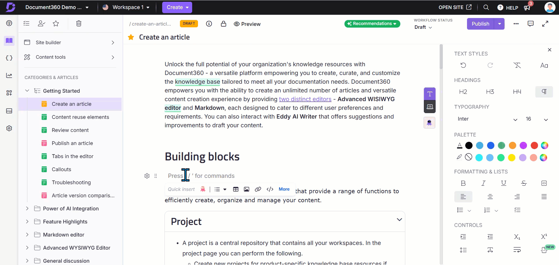 Showing how to capture screenshot from the Advanced WYSIWYG editor