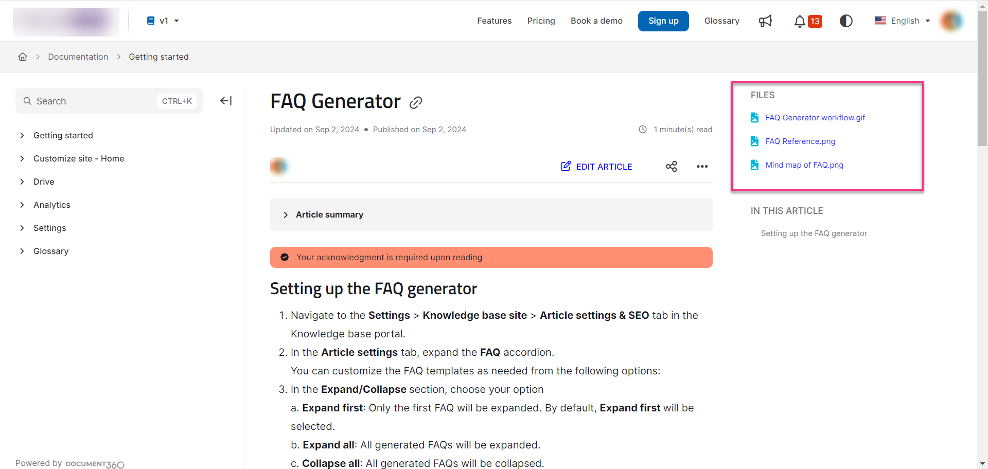 Adding attachments in the Knowledge base
