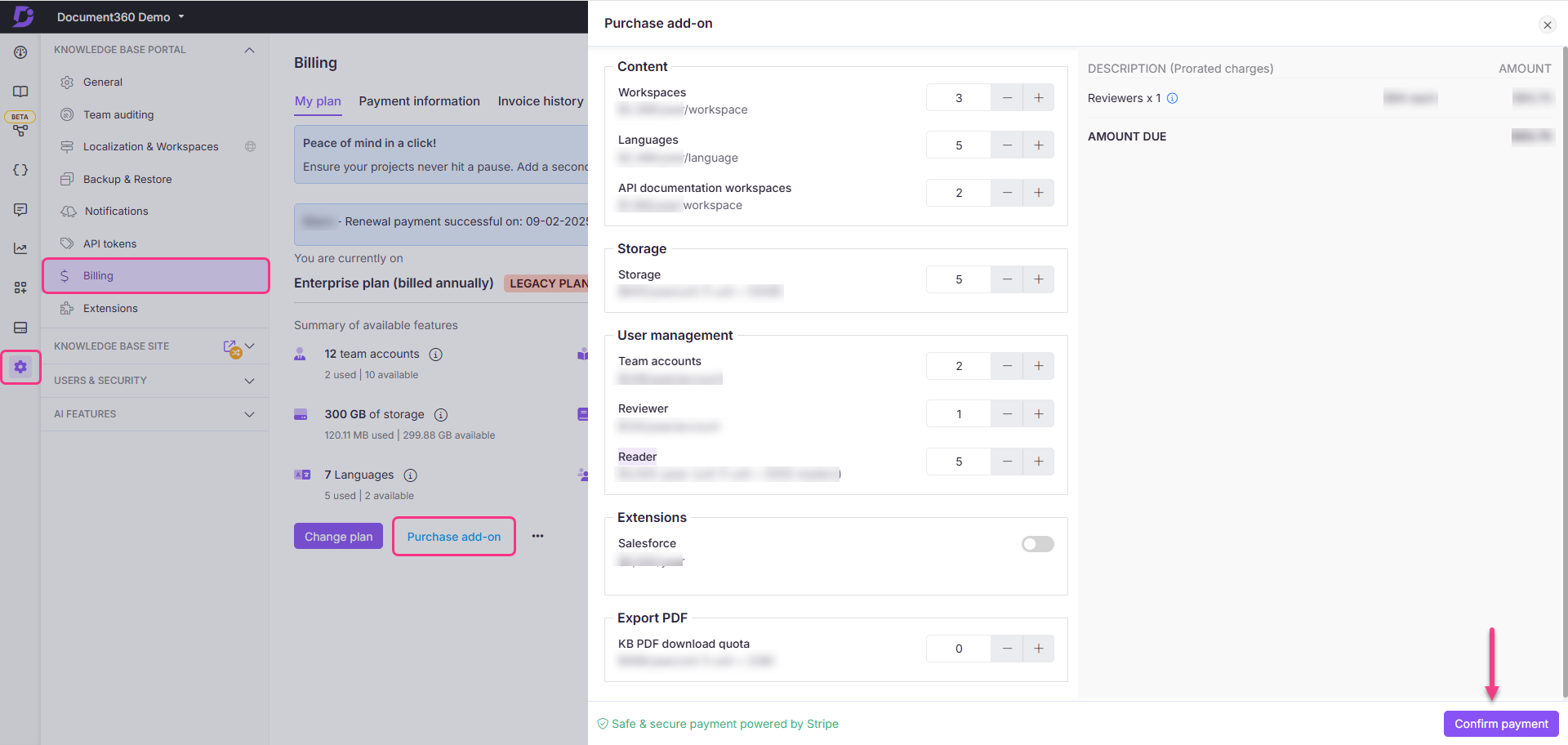 Image showing add-on details