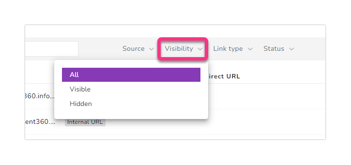4_Screenshot-Links_status_sorting_filter_visibility