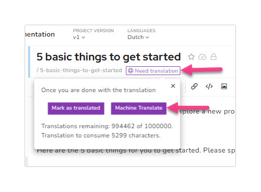 5 Screenshot - Machine translate in article editors
