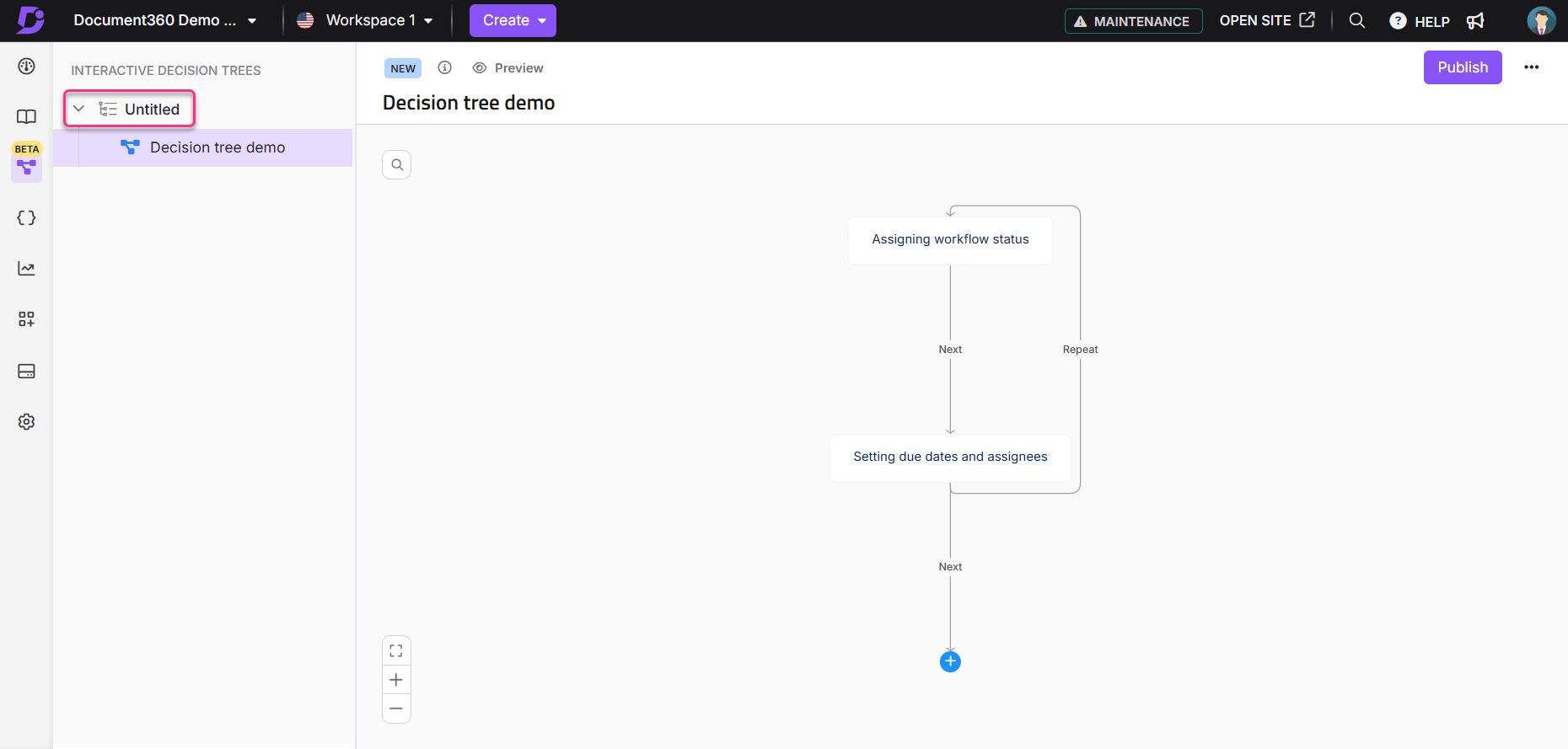 Flowchart illustrating decision-making steps for assigning workflow status and setting due dates.
