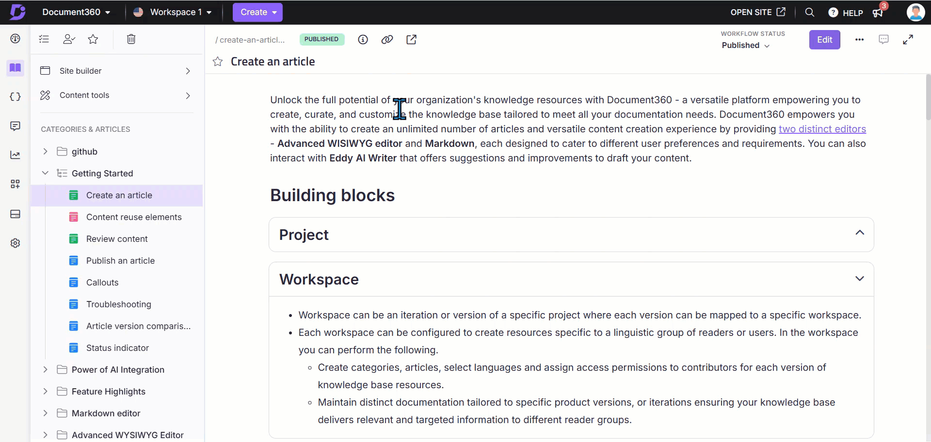 Unpublishing an article in the Knowledge base portal.