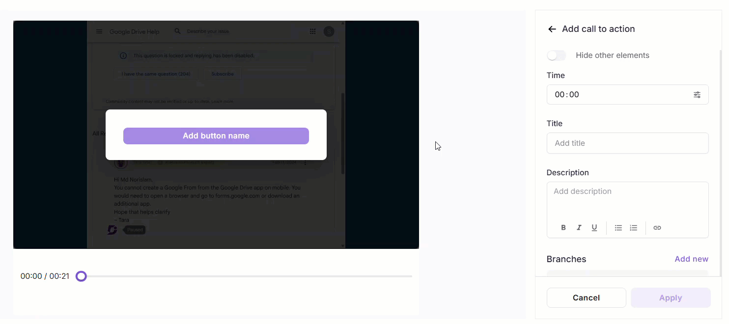 How to add CTA to your interactive demo