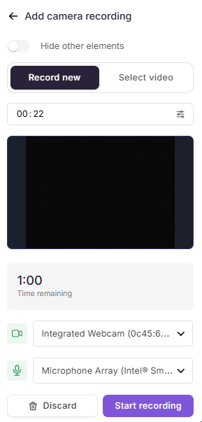  Add camera recording pane