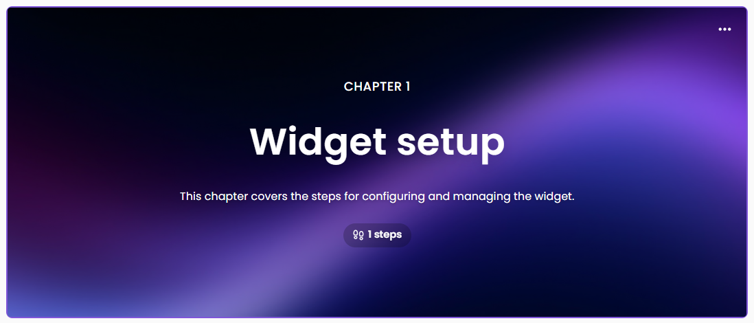 Chapter panel with title and description fields in a Step by step guide