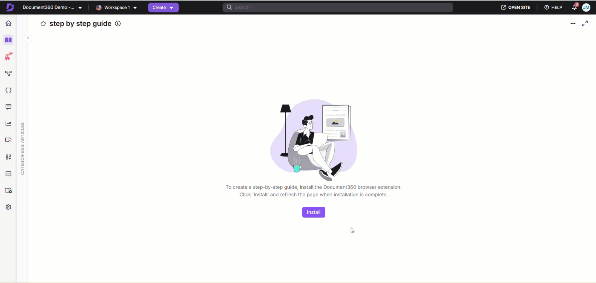 Installing Document360 AI Capture extension in Chrome.