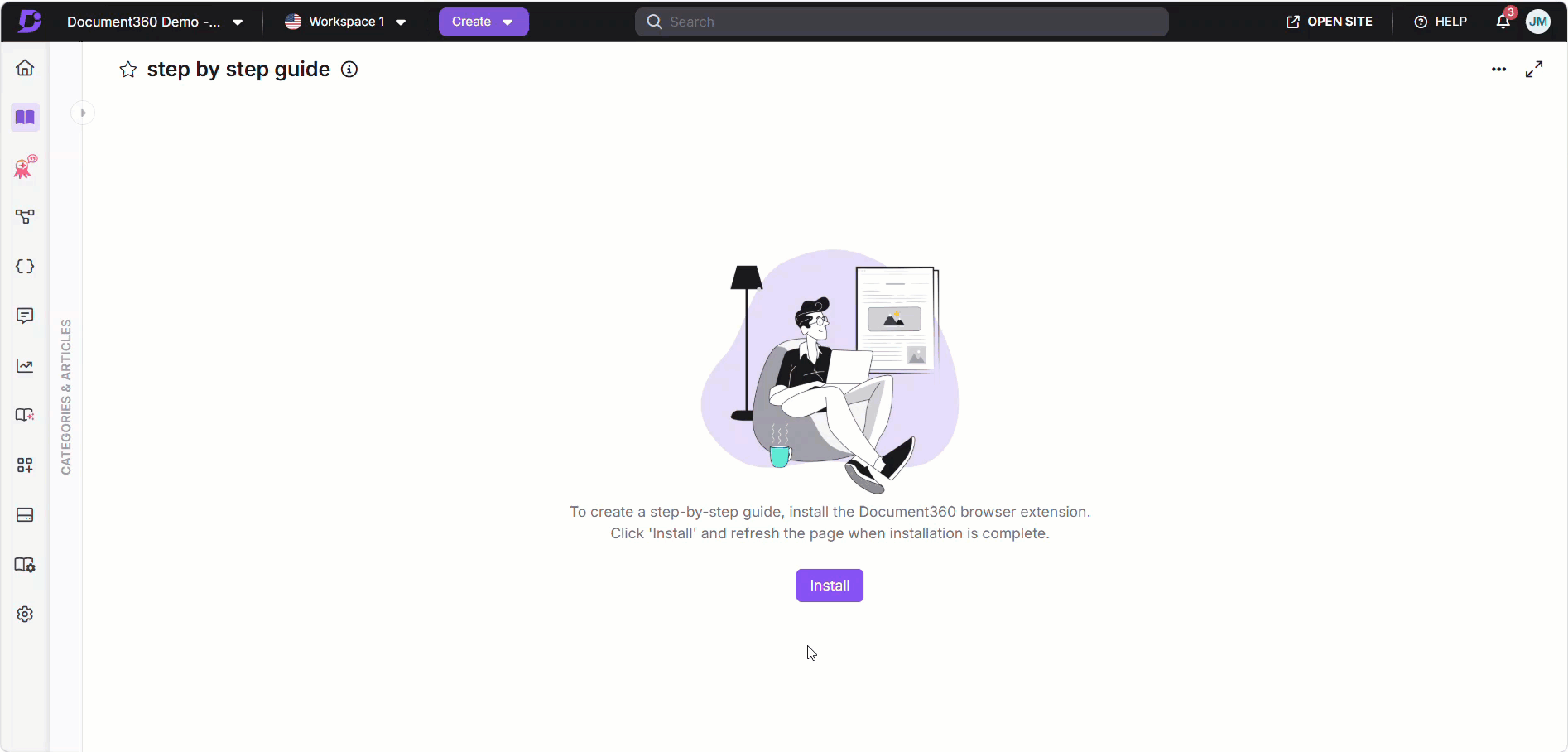 Installing Document360 AI Capture extension in Edge.