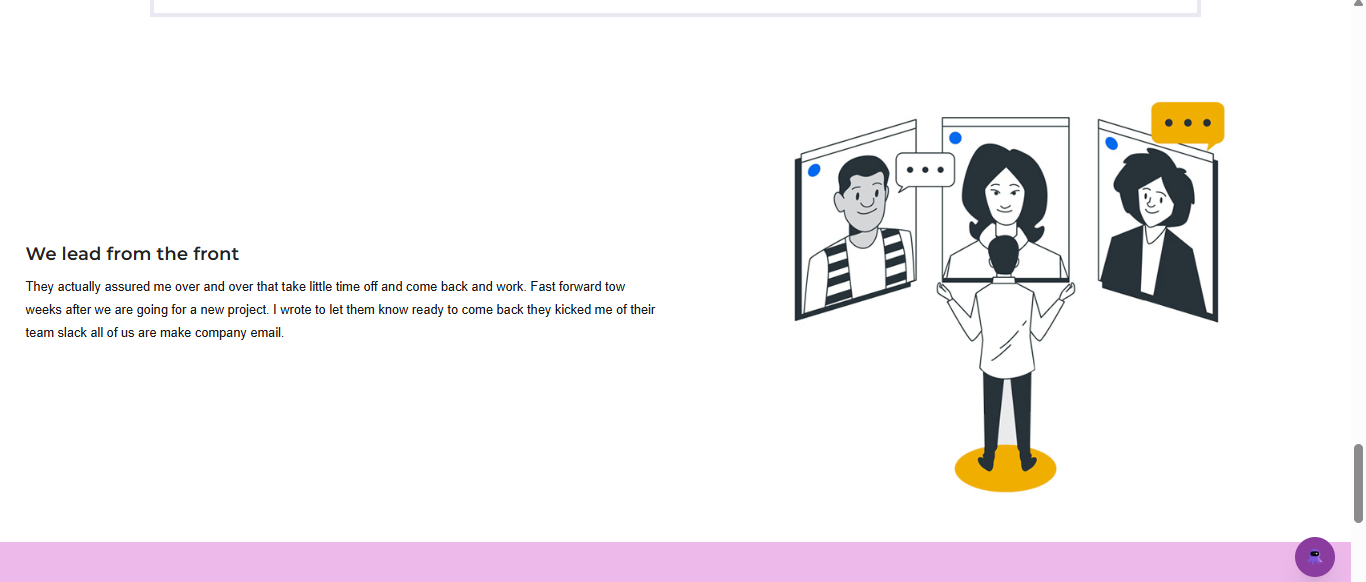 Knowledge base site showing an Image with text block with an image, heading, and paragraph displayed side by side
