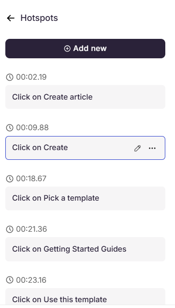 Instructions for creating articles and templates in a user interface.
