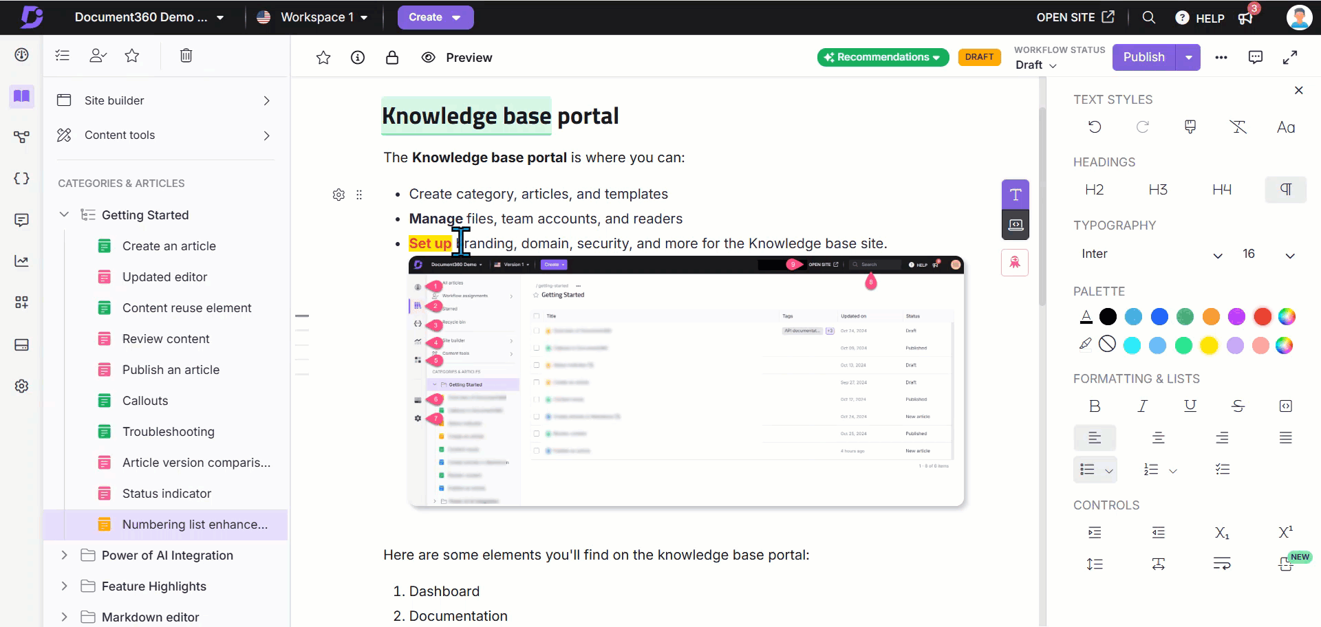Using format painter in the Advanced WYSIWYG editor