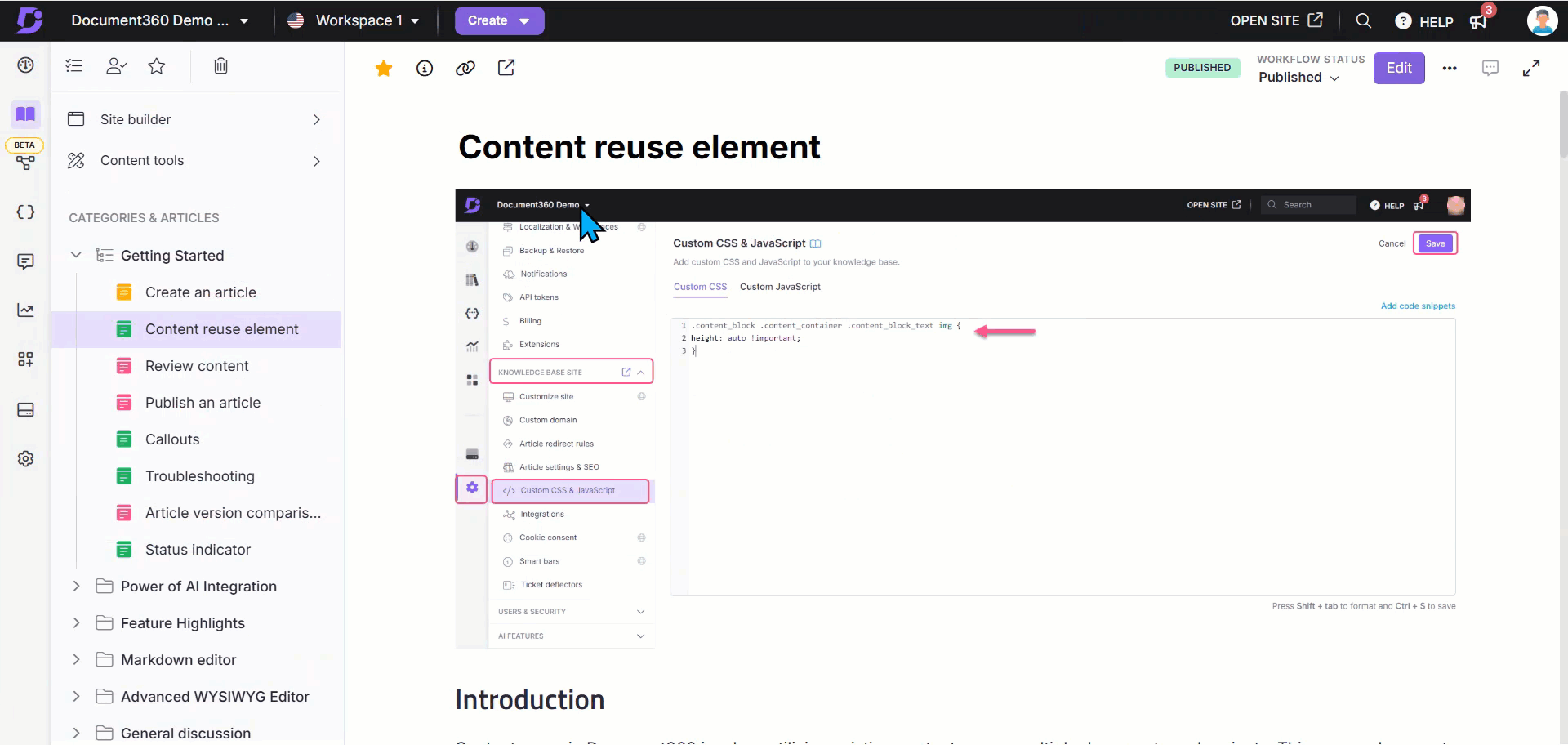 Translating article from the editor in the Knowledge base portal