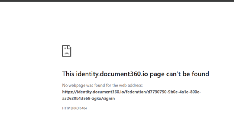 404 error