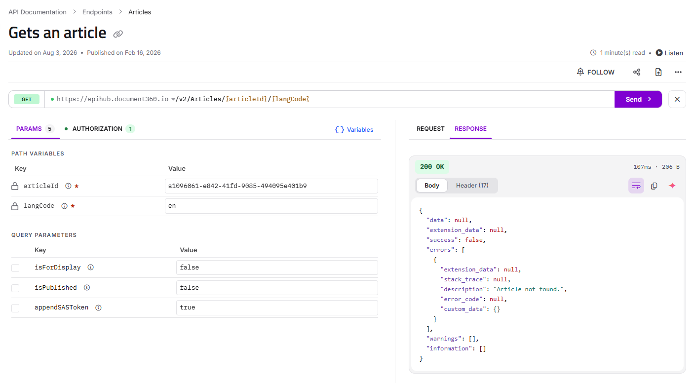 Creating a variable from a value in the Try It response panel using the Variable name popup.