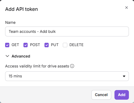 Animated walkthrough of creating an API key in Document360