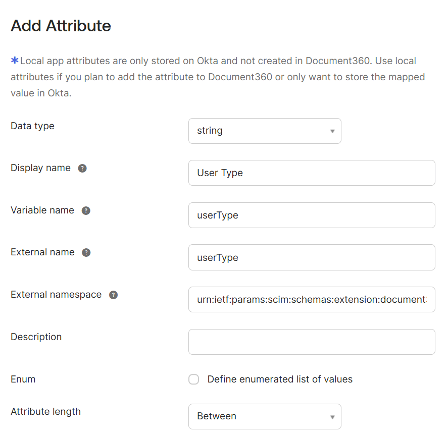 Adding a boolean attribute named 'Team Account' in the Okta Profile Editor interface.