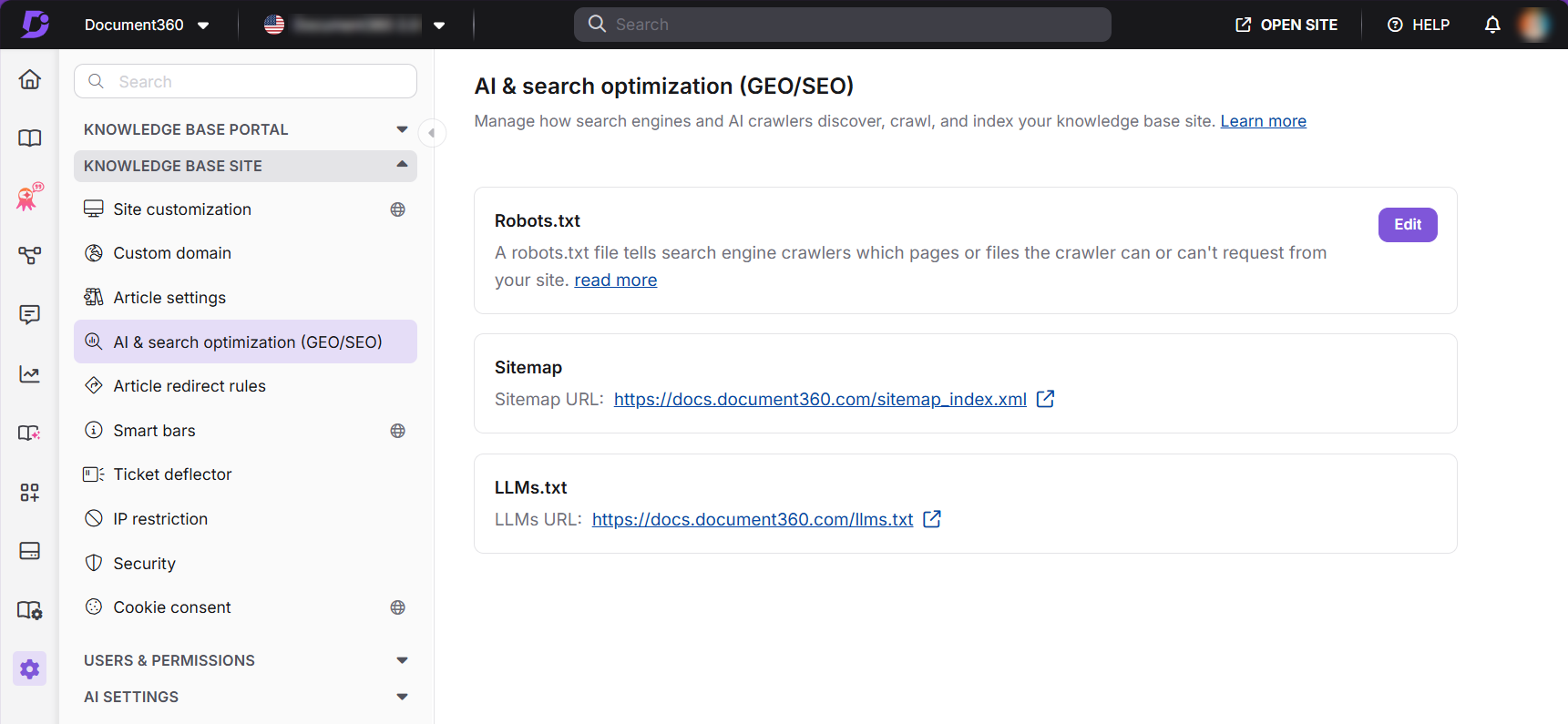 AI & search optimization (GEO/SEO) page