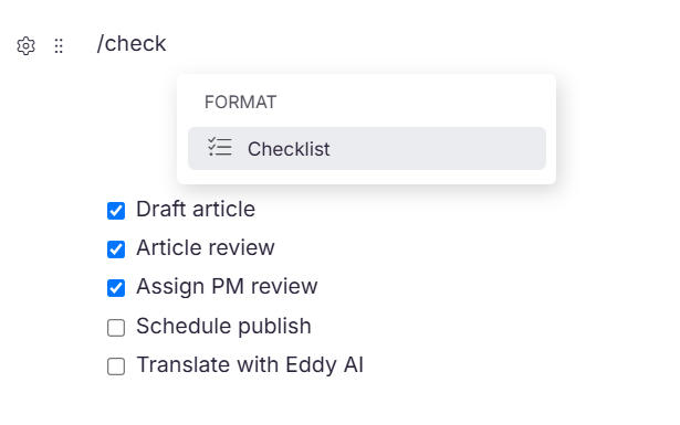 Checklist