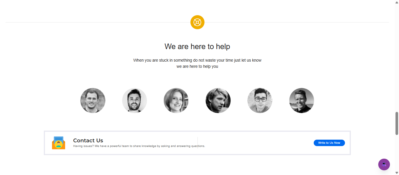 Knowledge base site showing a custom code section with a promotional banner rendered from HTML and CSS