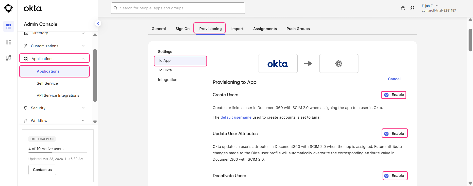 Managing Users and Readers with SCIM in Okta