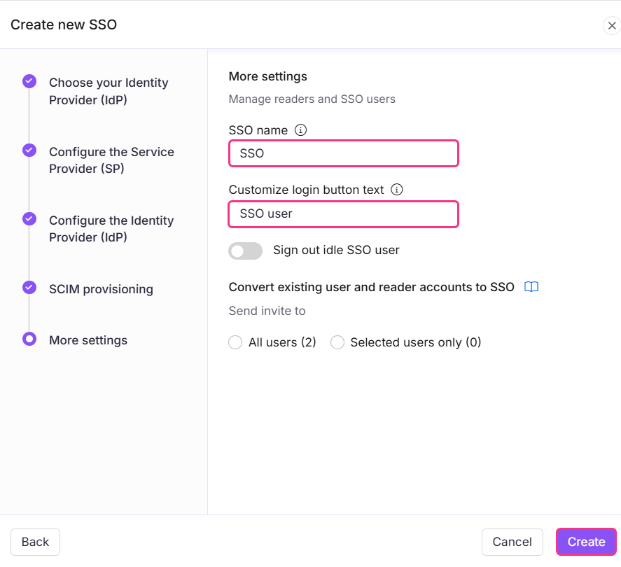 SAML SSO with other configurations
